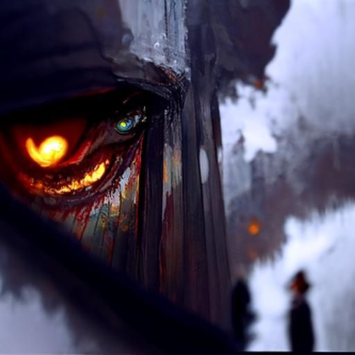 eyes filled with fire