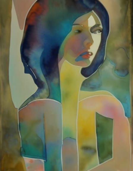 watercolor, transparent wash, wet wash, mixed media