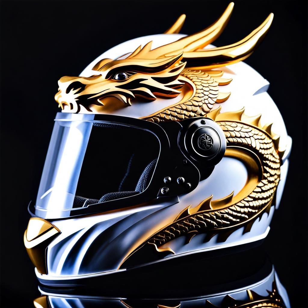 Exquisite White Helmets (Gold Embellished Helmets)