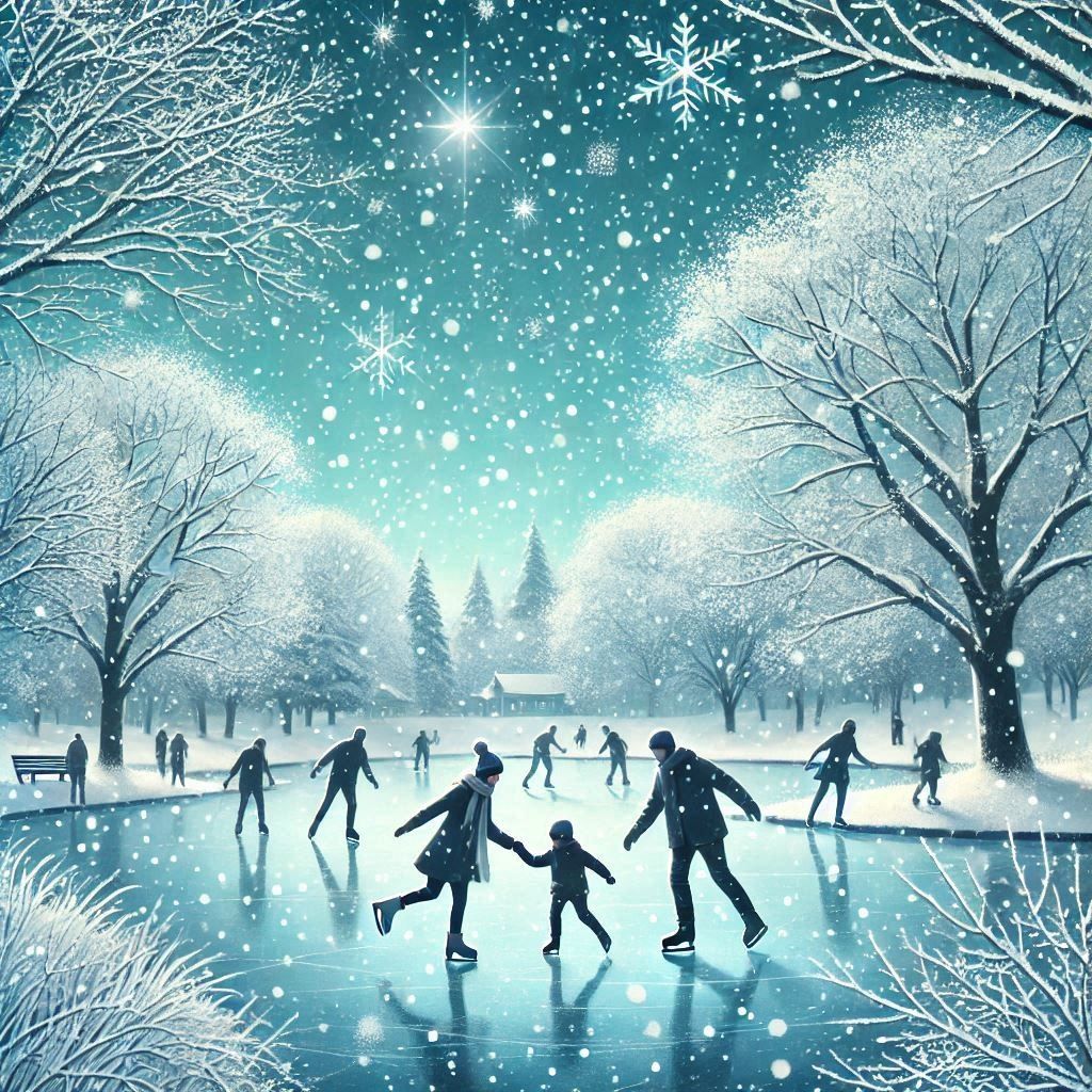"Skating Under Snowflakes"
