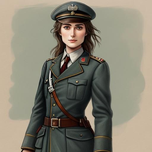 sketch Keria Knightley ww1 officer