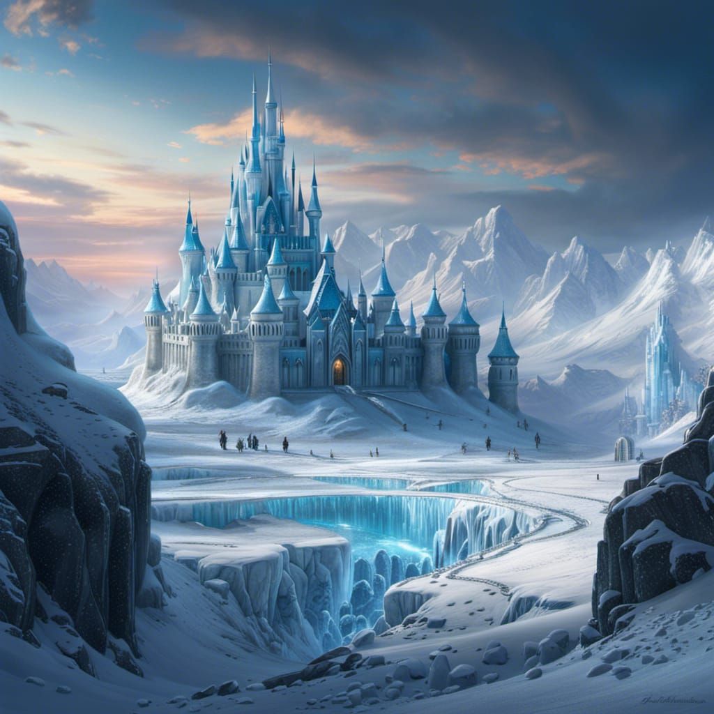 Ice Castle v3 - AI Generated Artwork - NightCafe Creator