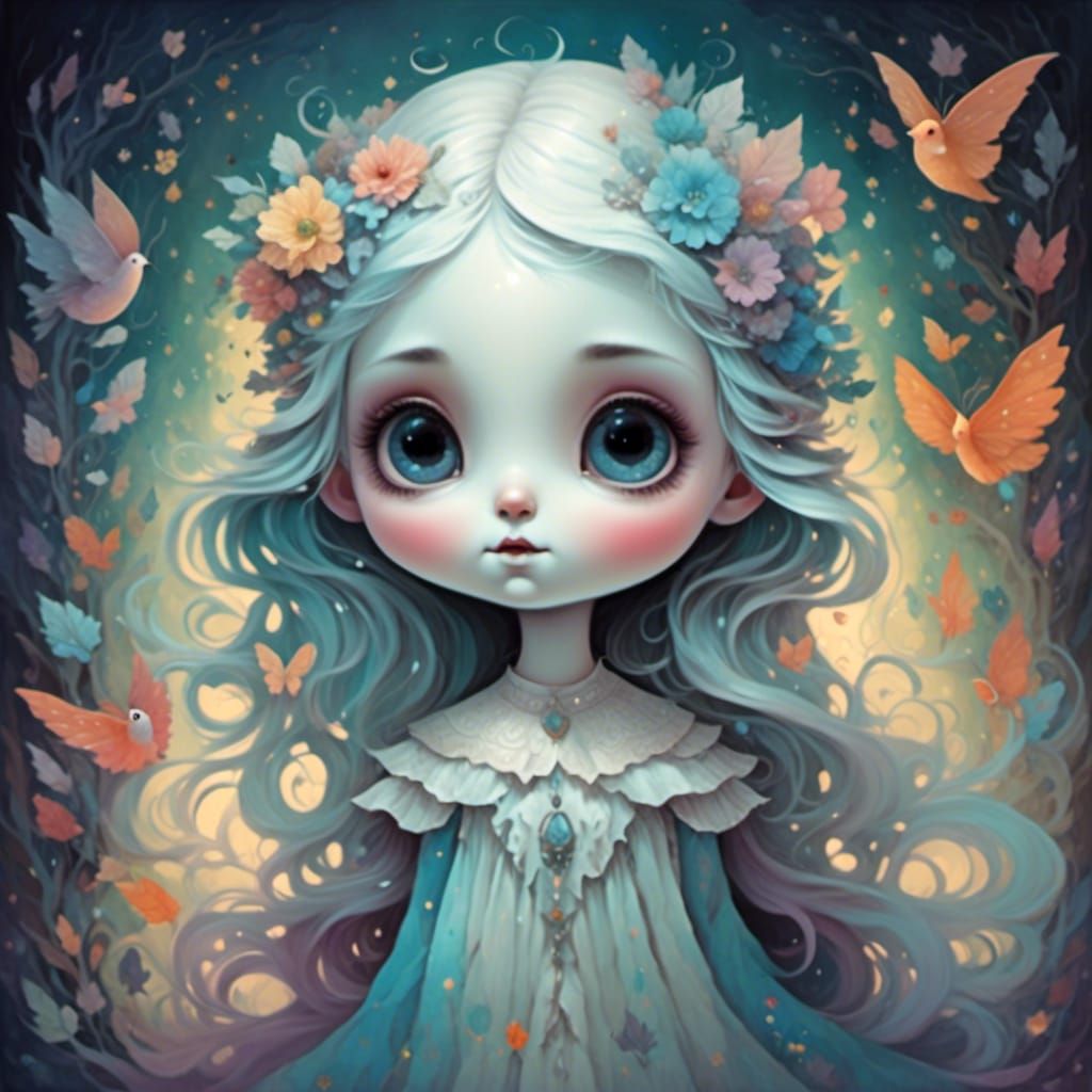  <lora:Dreamsea:1.0> Little cute ghost