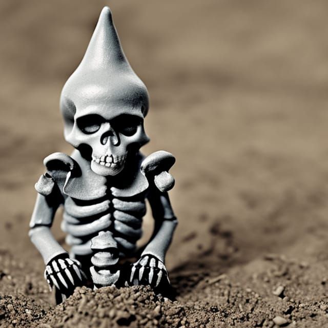 skeleton of a gnome