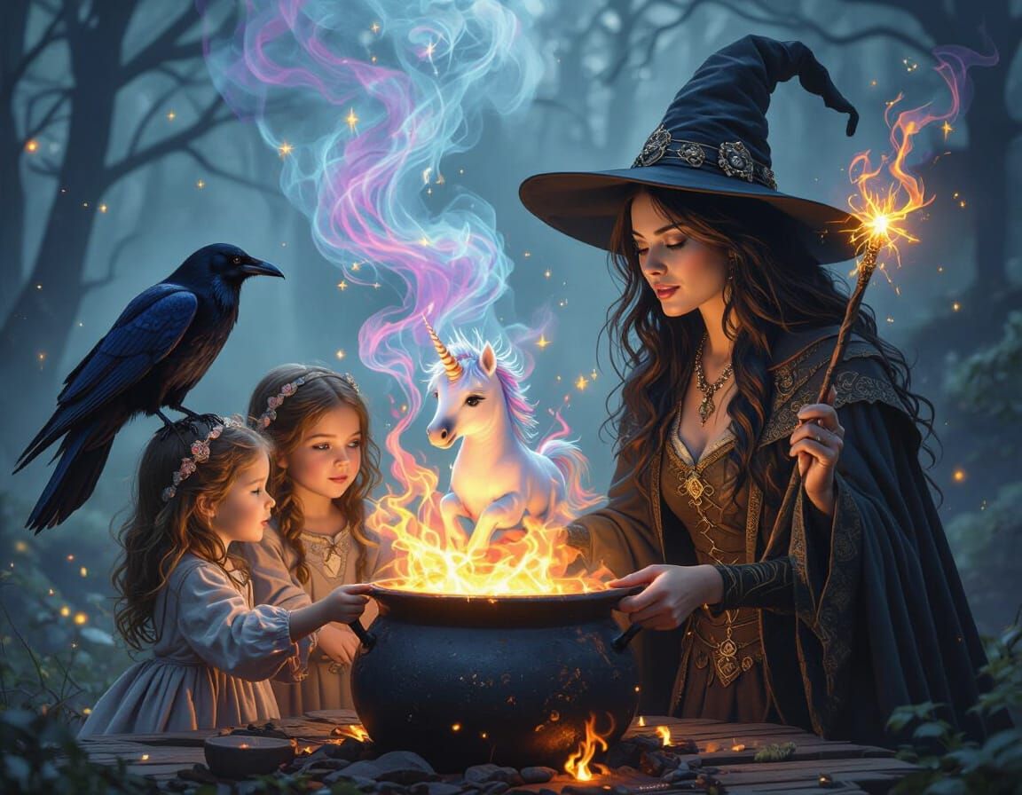 Teaching some of her secrets to her daughters