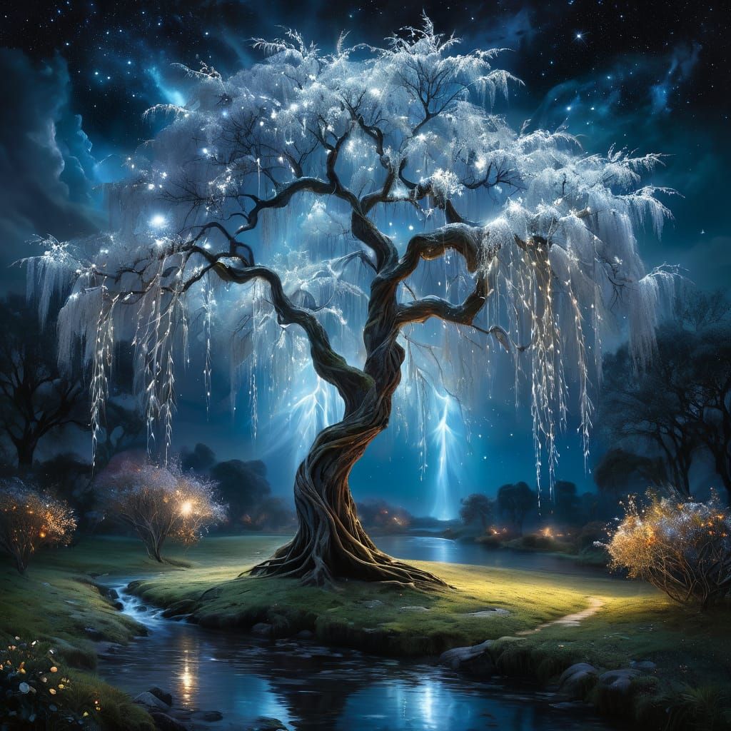 Mystical willow tree