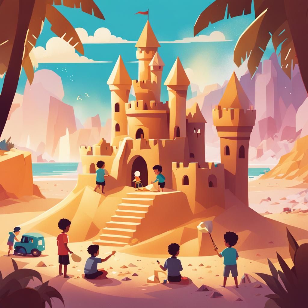 Sparkling Sandcastle Adventure on the Beach