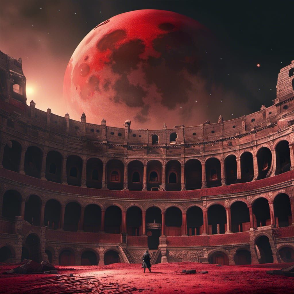 
murder under the scarlet moon, in a coliseum  by @undefined