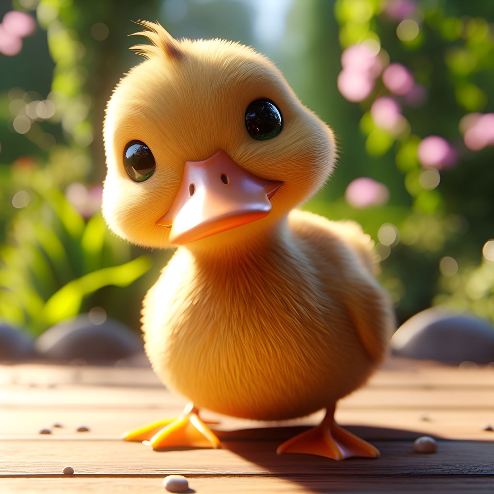 "Would you like some quackers? I don't mind sharing."