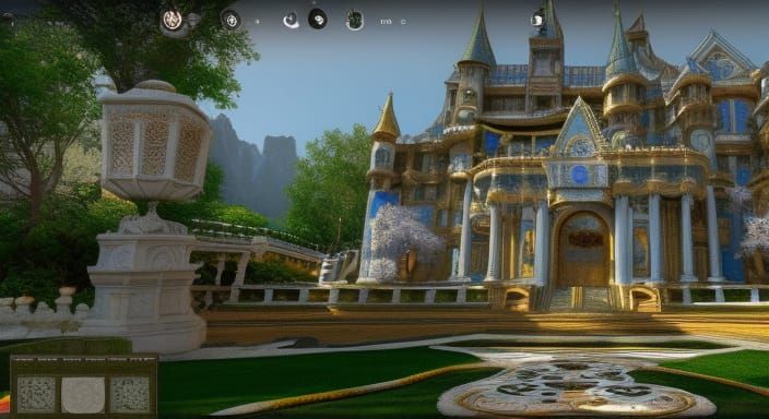 clean many A.I. help white magic Gold Palace w/ beautiful ga...
