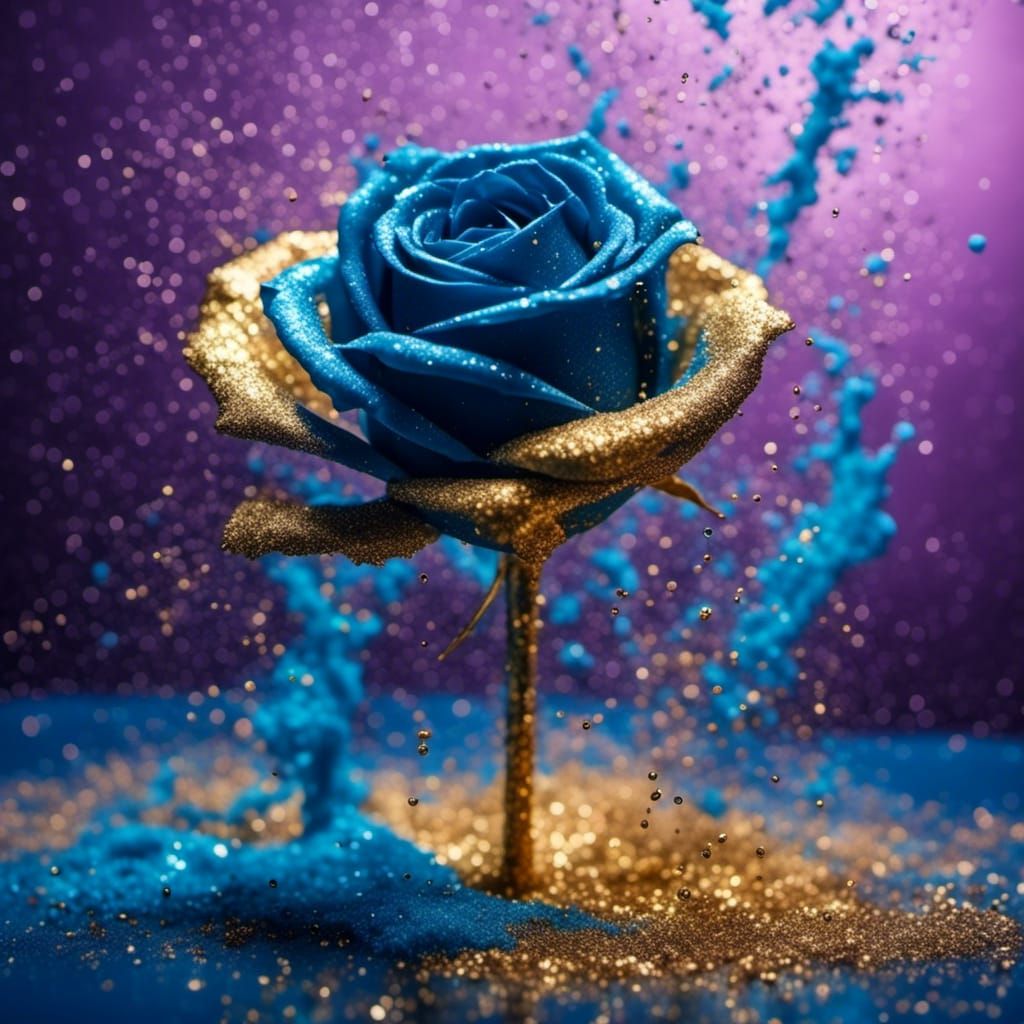 Blue rose - AI Generated Artwork - NightCafe Creator