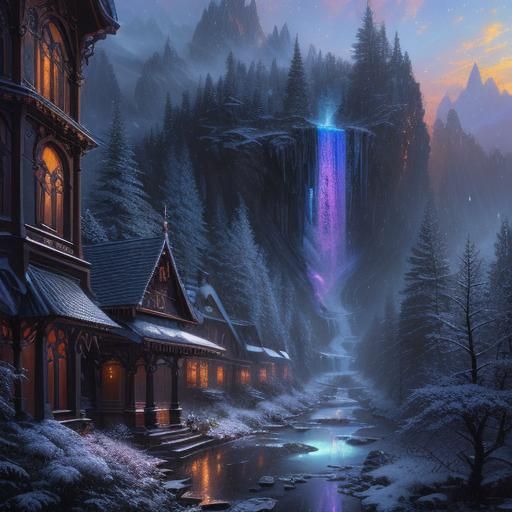 Frost glitters in the morning,