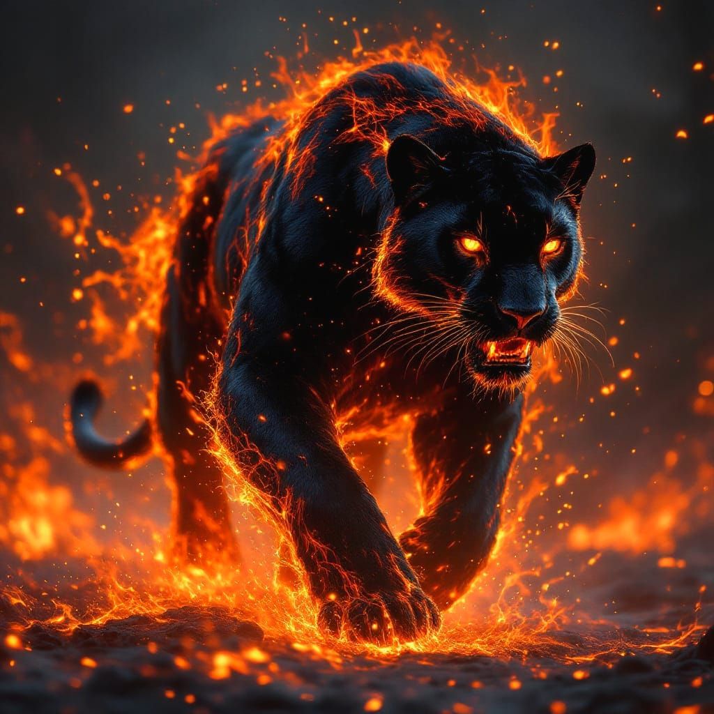 Fierce Black Panther  by @Eurropa