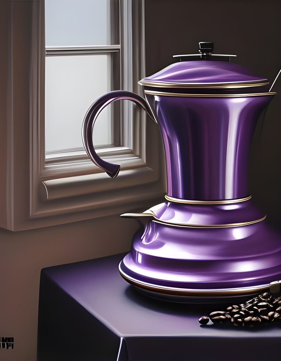 purple coffee maker - AI Generated Artwork - NightCafe Creator