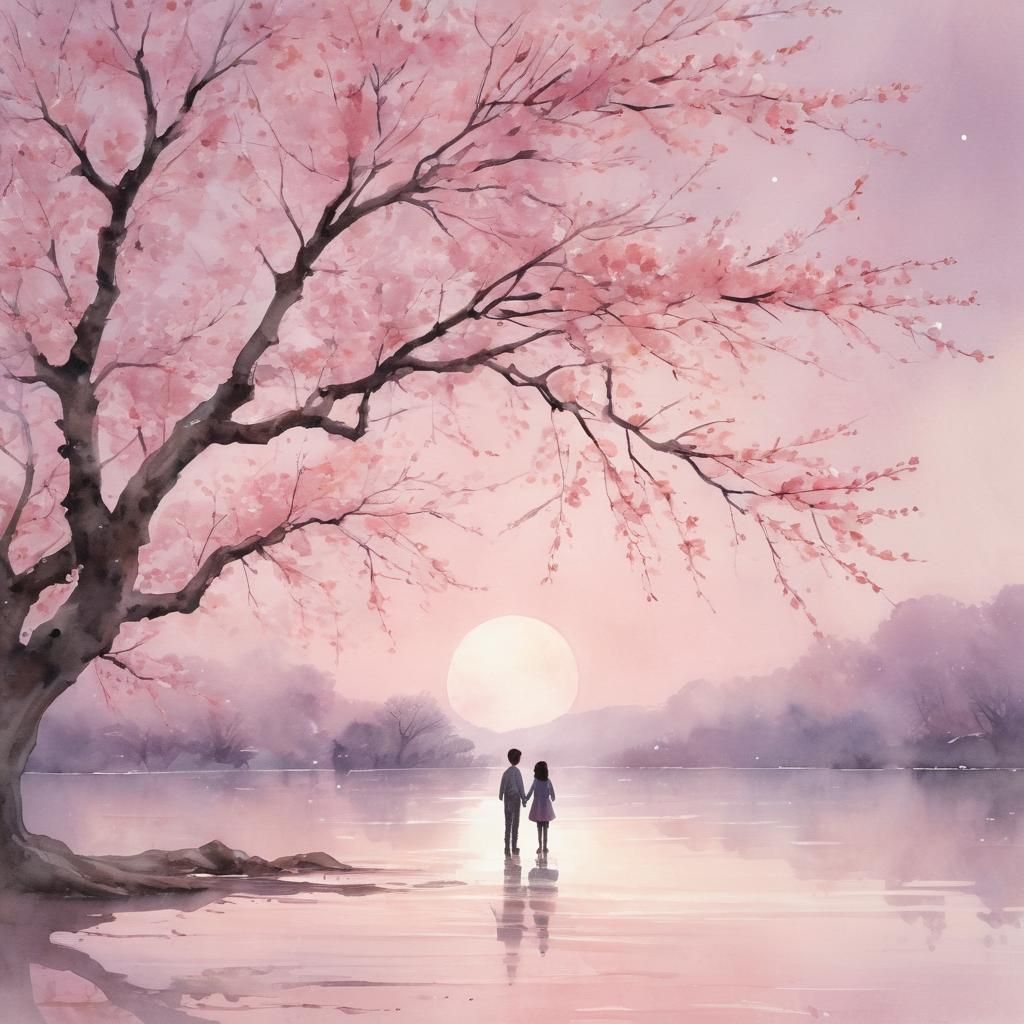 walk under the cherry blossoms  by @ella