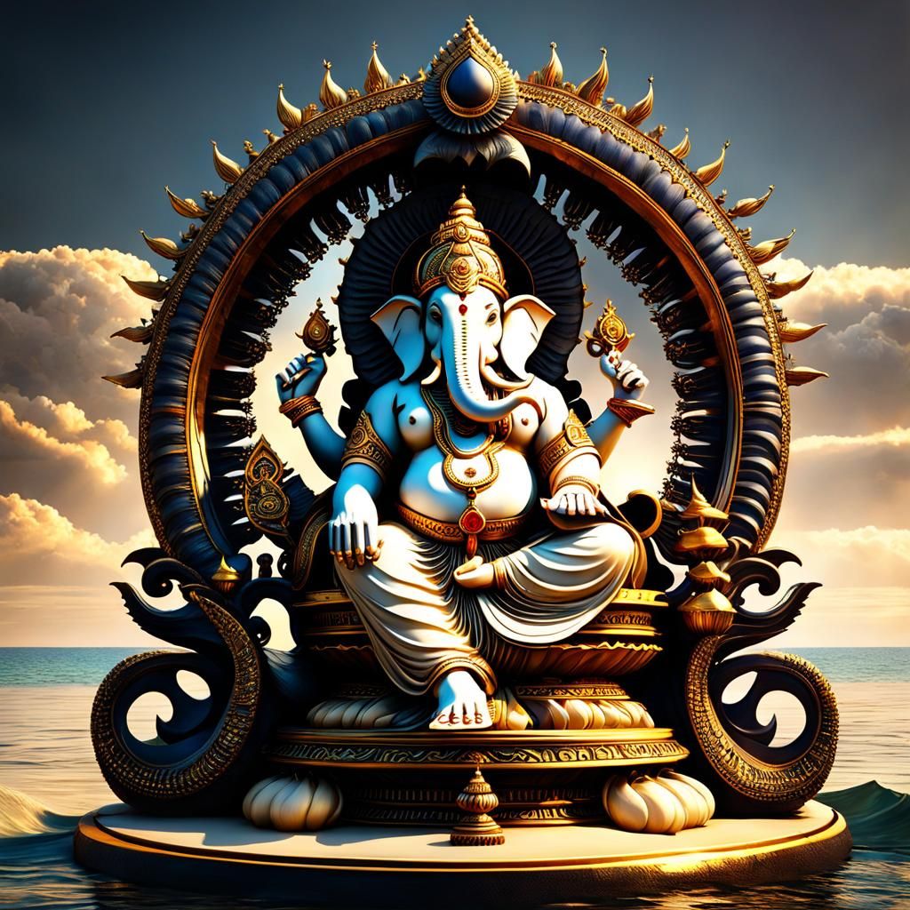 Lord ganesh - AI Generated Artwork - NightCafe Creator