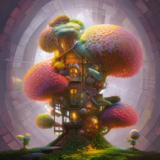 mushroom  tree house