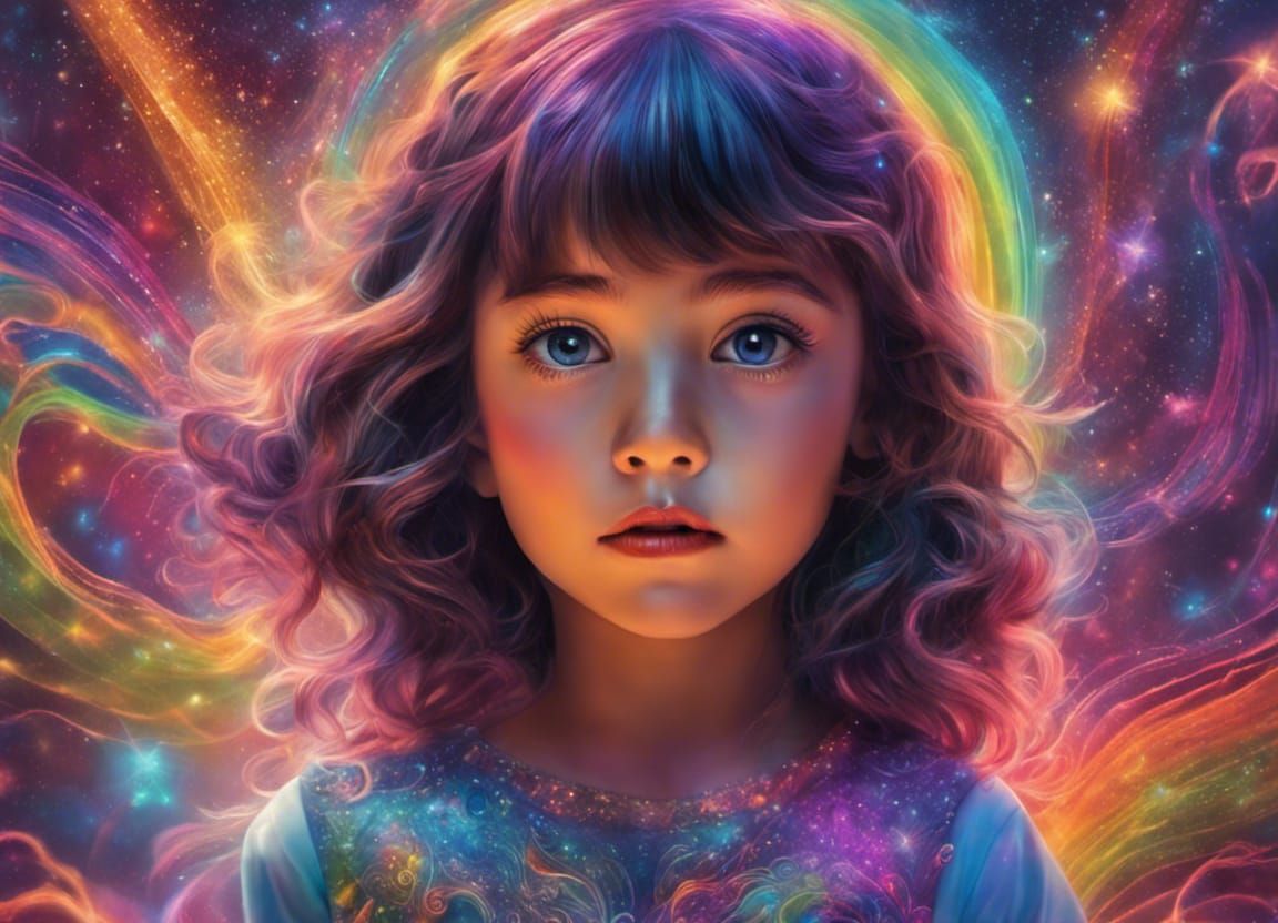 Julie's secret world is full of rainbow swirls and glitter