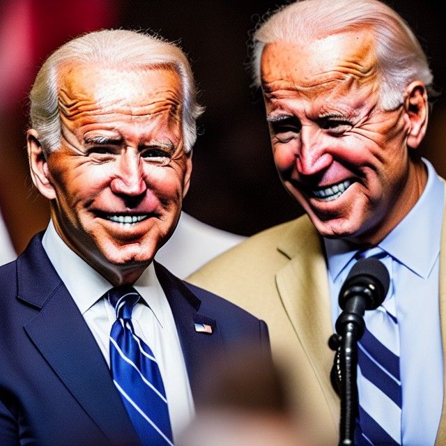 Joe Biden is standing with Donald Trump, as best friends, sh...