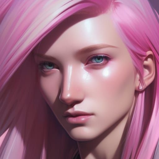 Pink Hair - AI Generated Artwork - NightCafe Creator