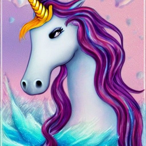 Realistic woman unicorn mermaid