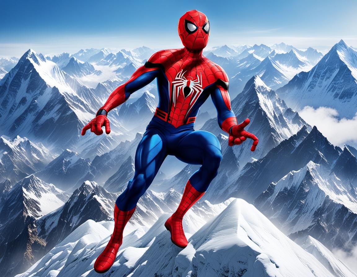 Spider-man on Vacation Climbed Mt Everest Using His Spiderwe...