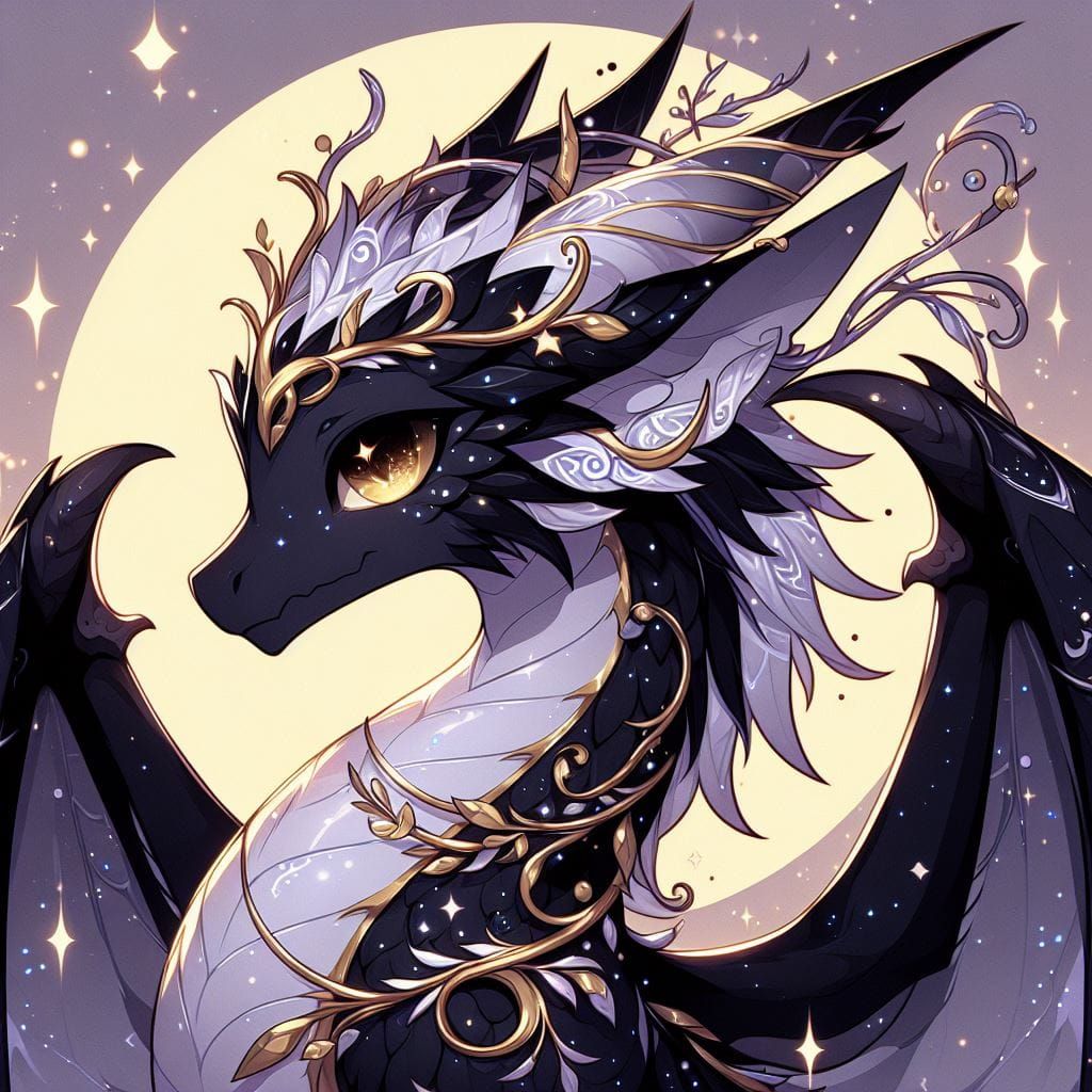 black and gold star vine dragon