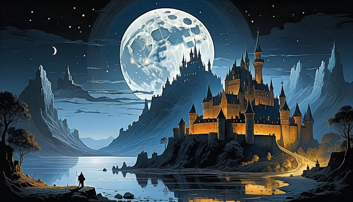 Moonlit Fantasy Castles