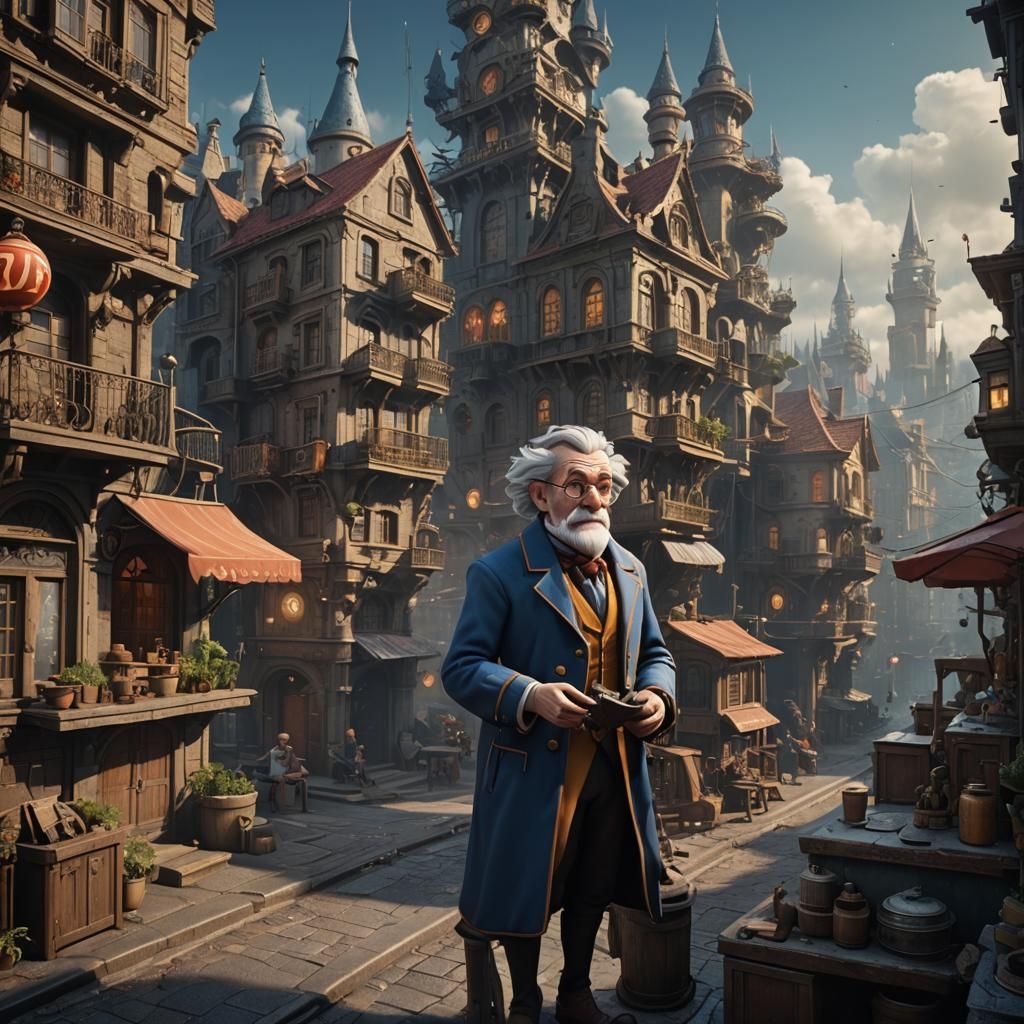 Once upon a time in a futuristic city, Dr. Geppetto, a brill...