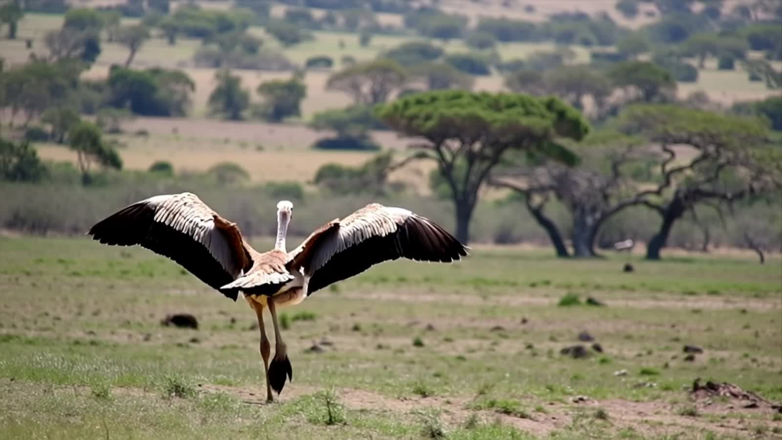 The rare flying ostrich