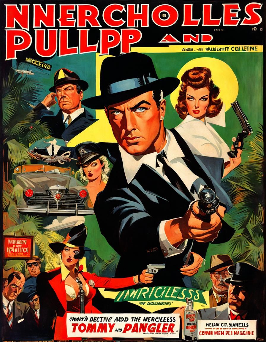 (Tommy Danger detective :0.7) and Ing the Merciless pulp magazine cover ...