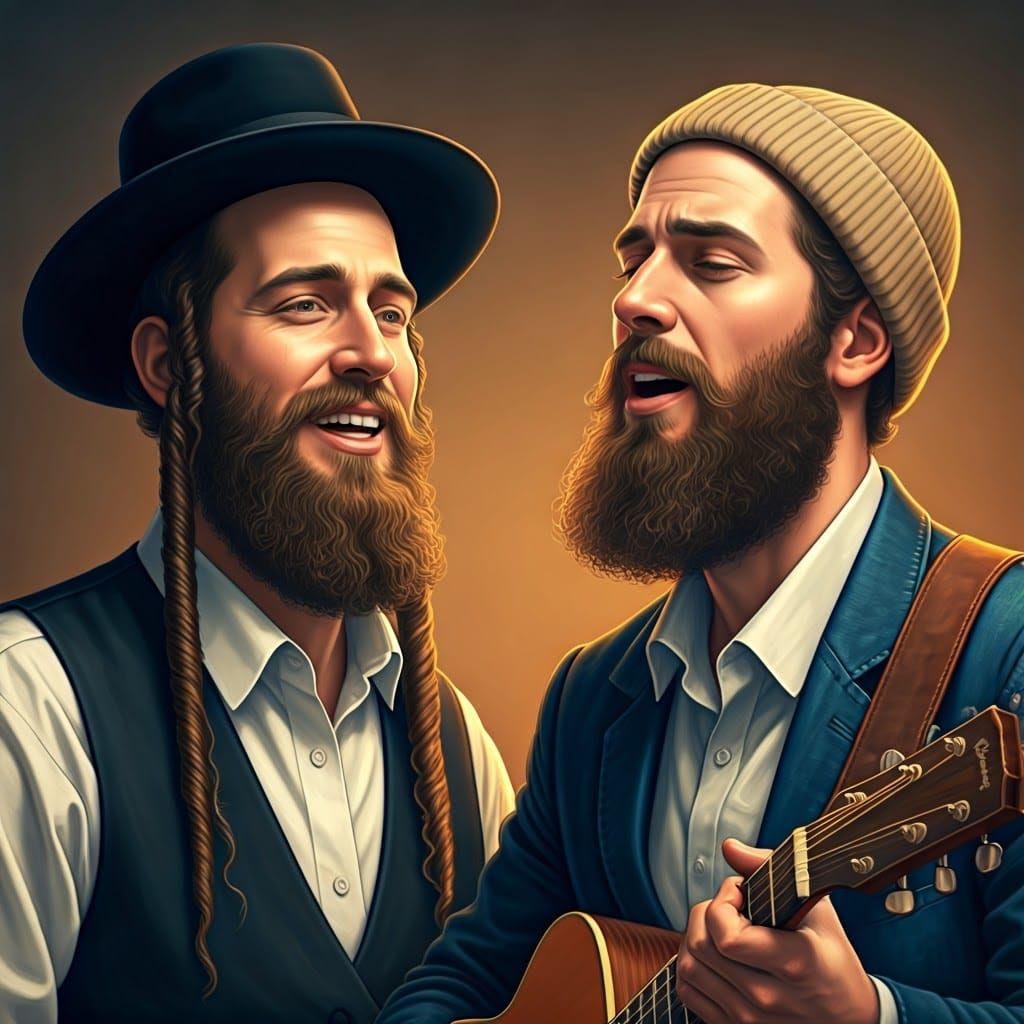 Joyful Duo Singing in Harmony