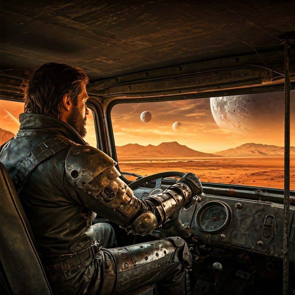 A knight on Mars  by @Thibe