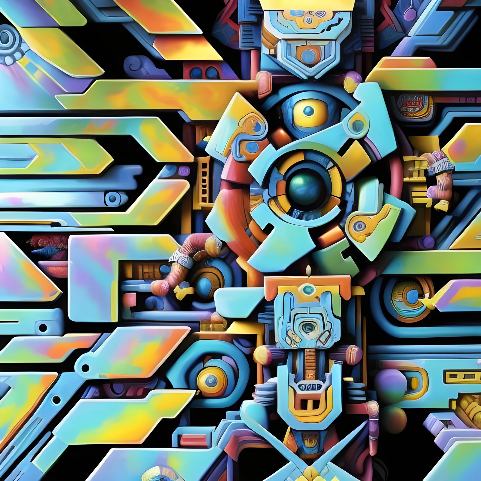 Abstract maximalist modern psy-art 21may23 - AI Generated Artwork ...