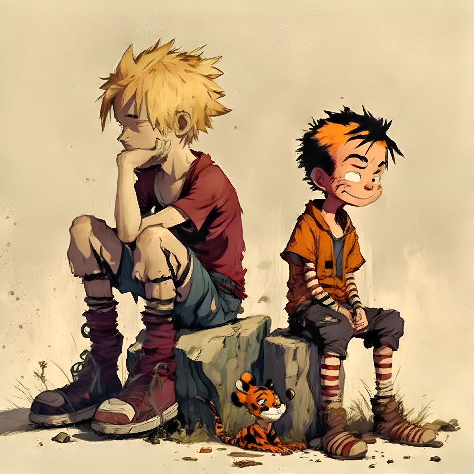 Midjourney: Output Reject for Calvin and Hobbes (But Still Pretty Cool)