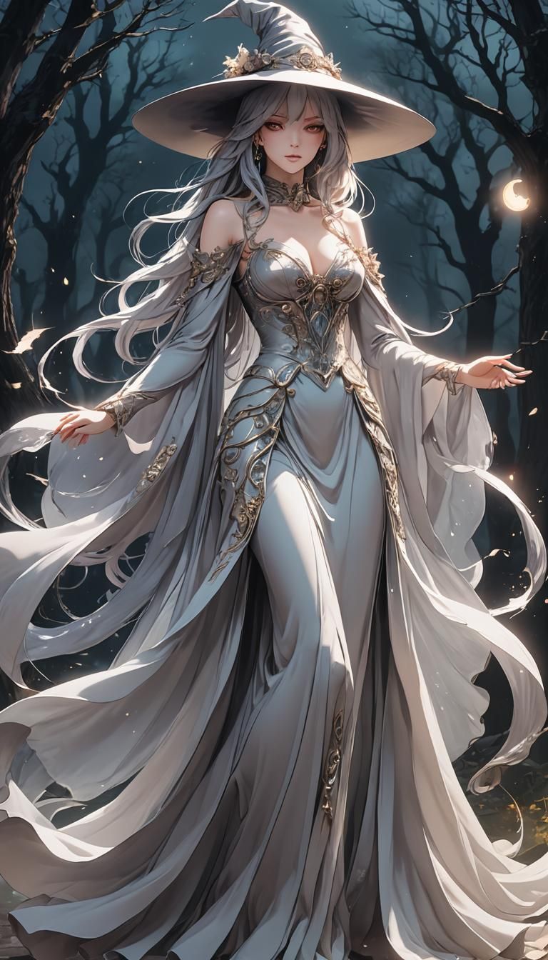 A beautifuA beautiful, solitary witch exudes an ethereal all...