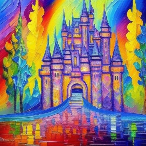Psychedelic fantasy castle