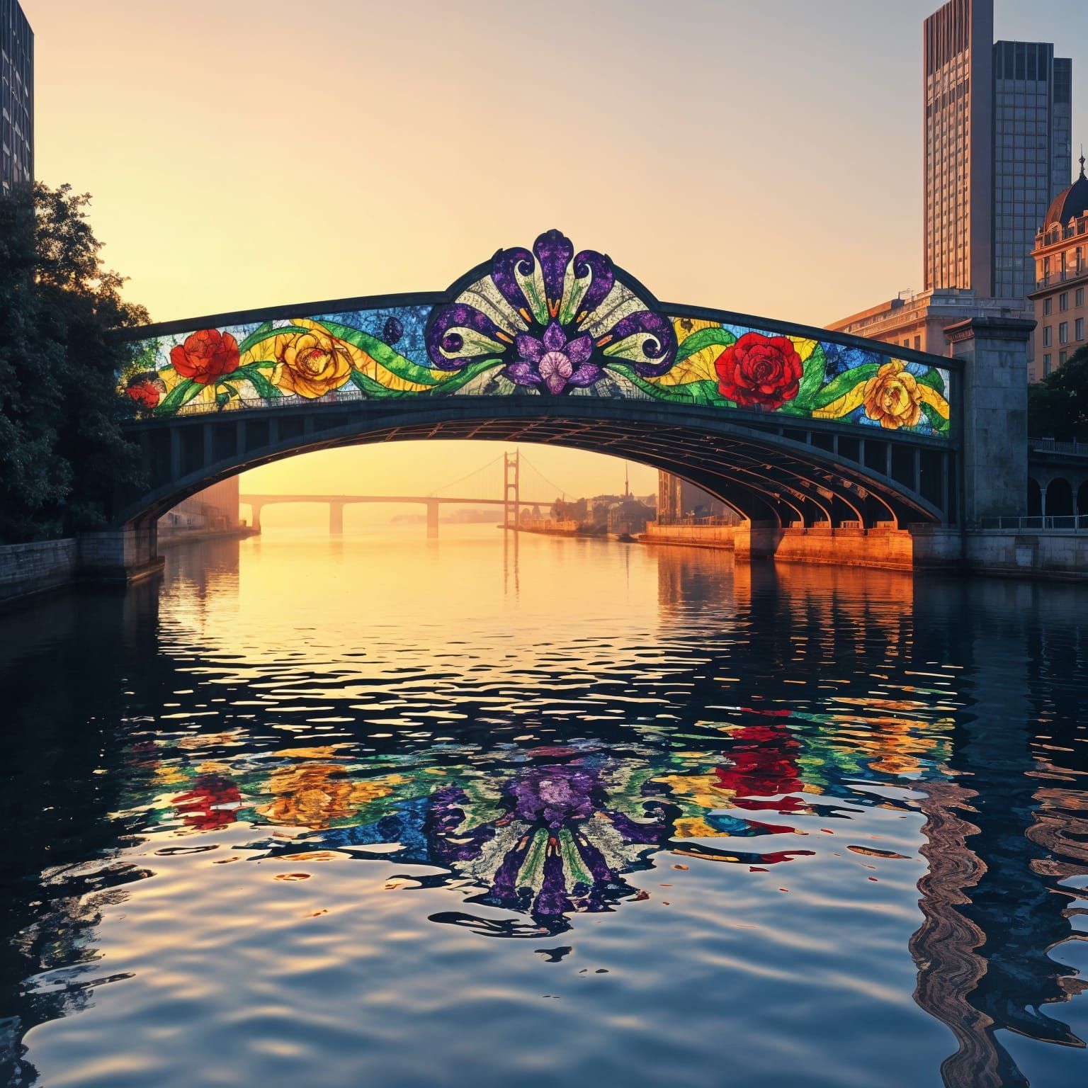 Stained Glass Bridge  by @Feeling Creative