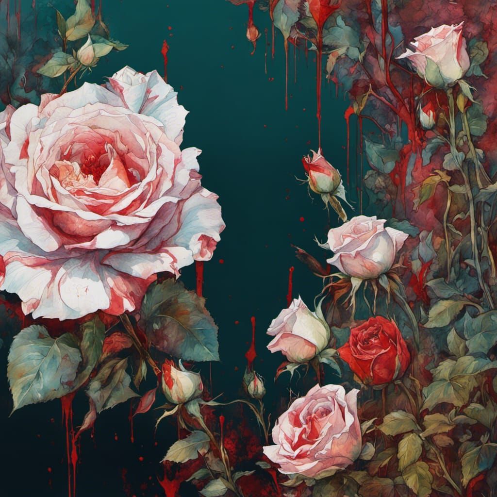 Blood Red Roses Gothic Garden By James Jean Erin Hanson Carne