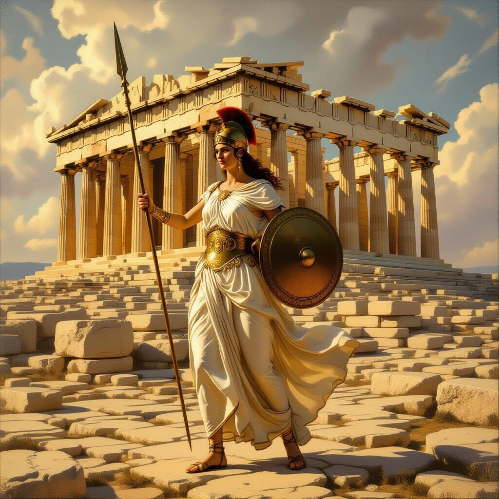 Athena Goddess of Wisdom  by @Garaphen