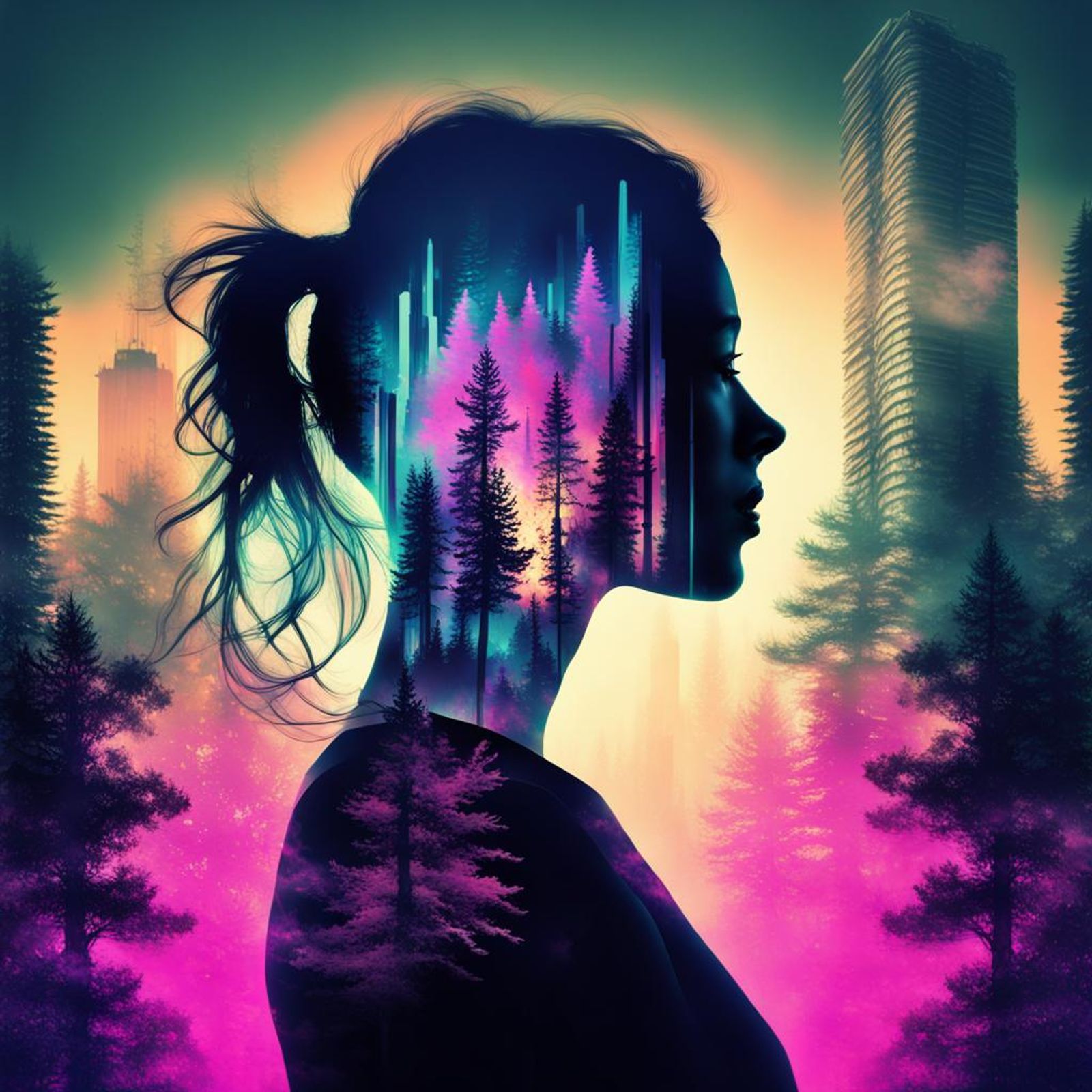 Double Exposure Ai Generated Artwork Nightcafe Creator