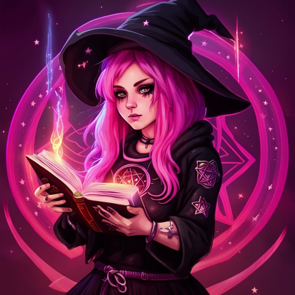 Witch Girl - Spell Caster - AI Generated Artwork - NightCafe Creator