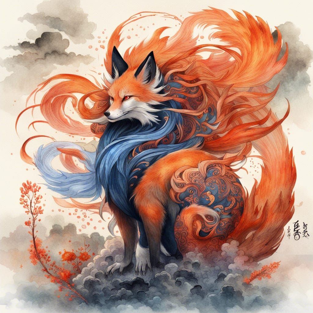 Another Kitsune AI Generated Artwork NightCafe Creator