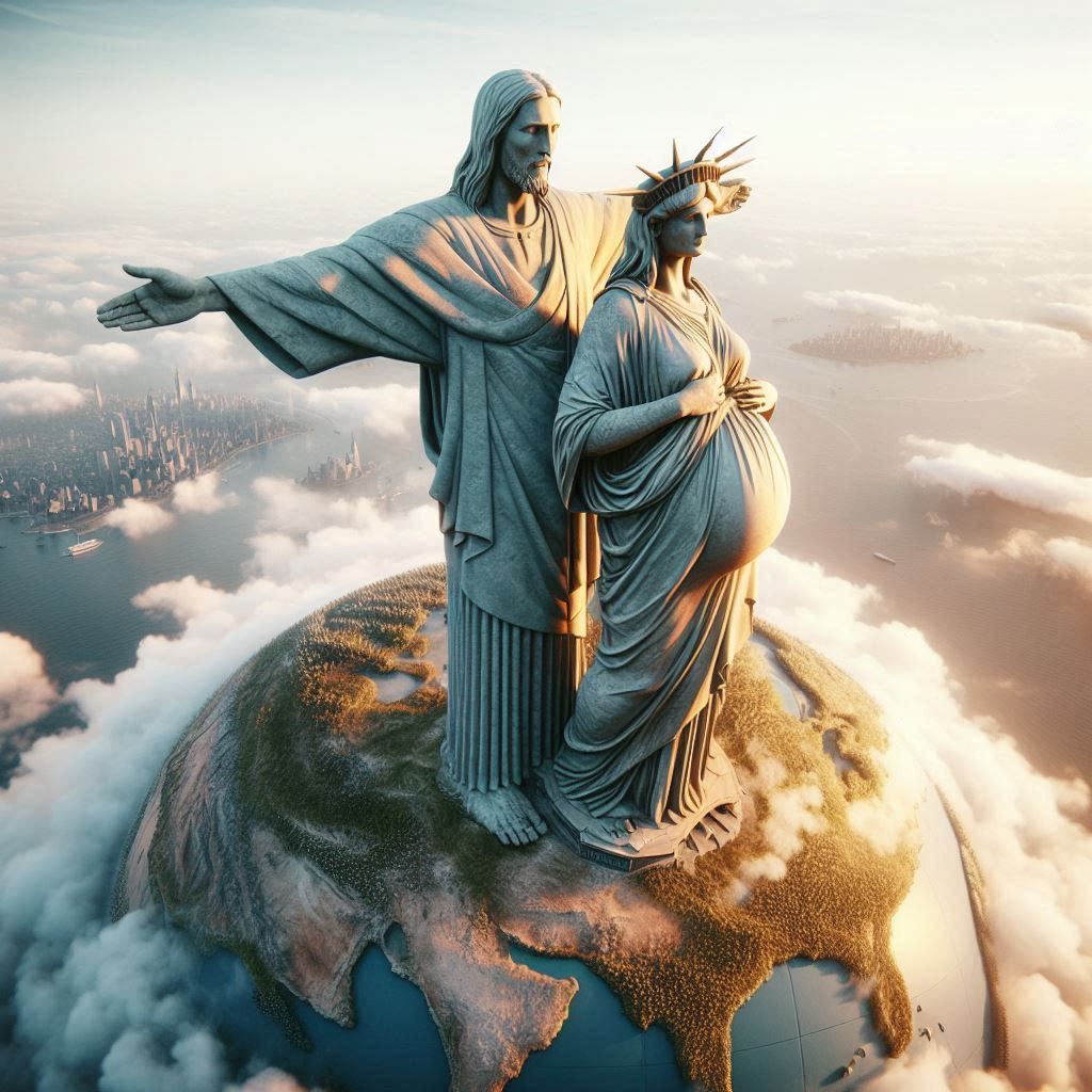 Christ The Redeemer and Liberty, parents to be.
