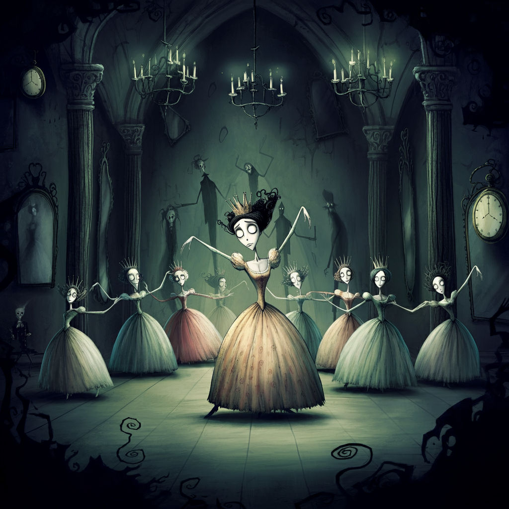 a Brothers Grimm -inspired scene, "The Twelve Dancing Prince...