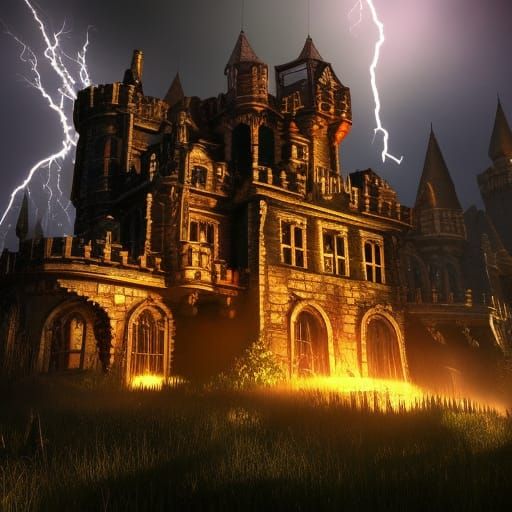 Creepy haunted Castle