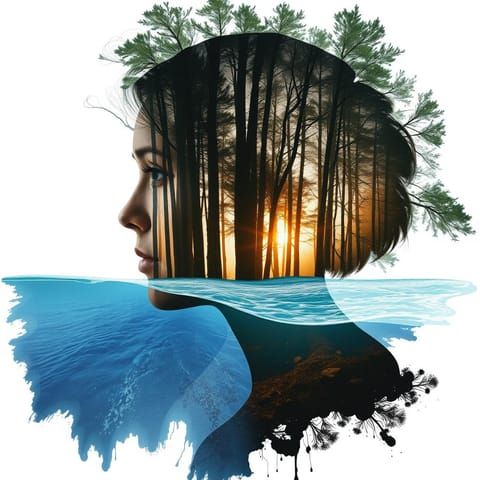 forest, or trees.. or wide blue sea.. yes :):