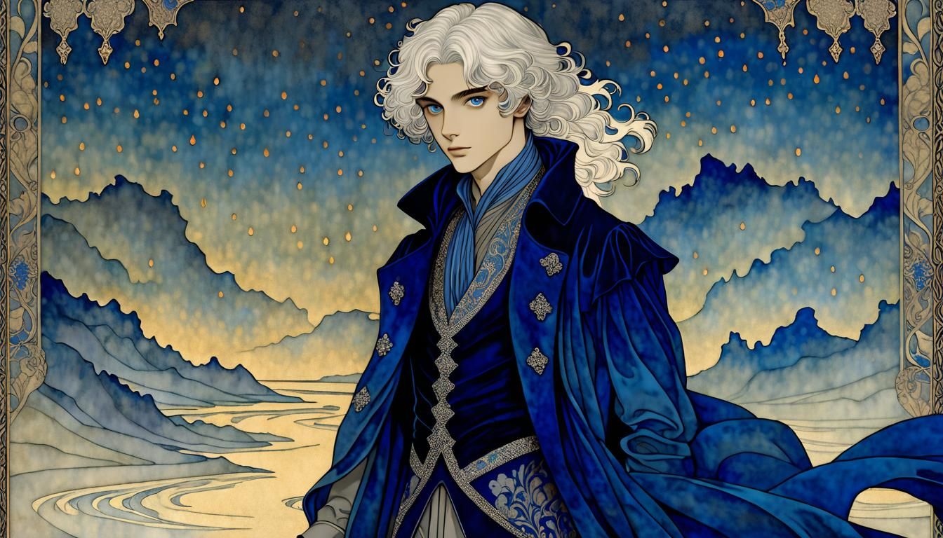 Boy in Blue Illustration