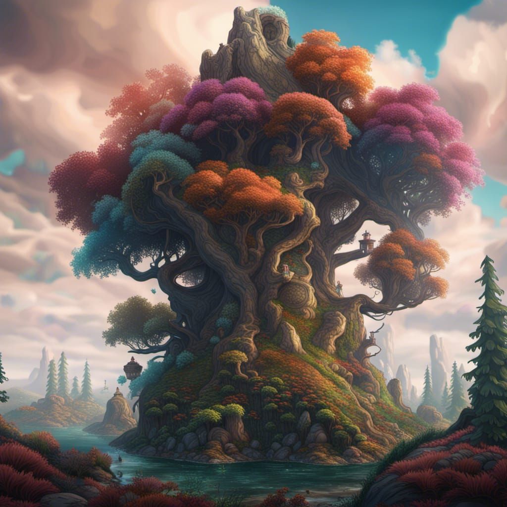 Rockingly whimsical forest