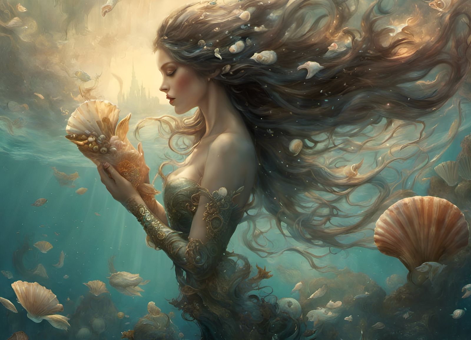 Seashells are so pretty  by @Rosie